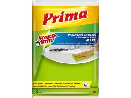 Čistiace utierky, univerzálne, 3M "Prima Scoth-Brite", 3 ks/bal