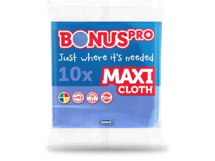 Čistiaca utierka, univerzálna, 10 ks, BONUS "Professional Maxi", modrá