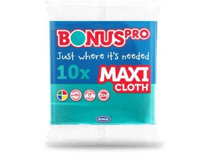 Čistiaca utierka, univerzálna, 10 ks, BONUS "Professional Maxi", zelená