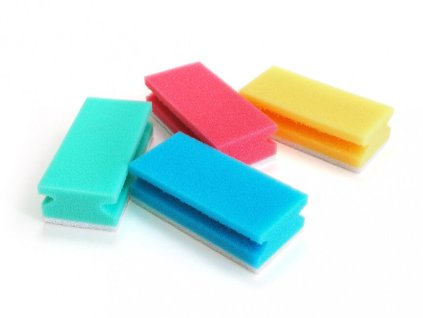 Špongia tvarovaná MAXI mix farieb, biely spodok