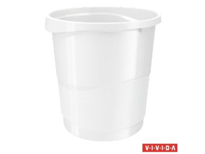 Smetný kôš, 14 liter, ESSELTE "Europost", Vivida biely