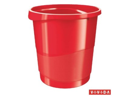 Smetný kôš, 14 liter, ESSELTE "Europost", Vivida červený