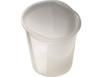 Kôš na papiere, 13 liter, HELIT "Economy", priehľadný biely