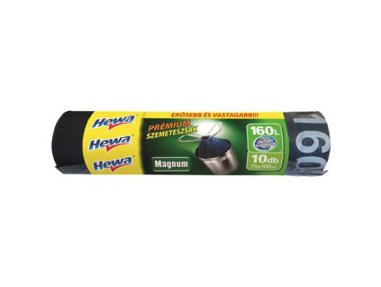Vrecká do smetných košov, s viazaním, 160 l, 10 ks, HEWA "Magnum"