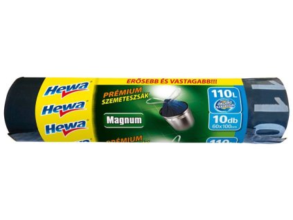 Odpadové vrecká, so zatváracou stuhou, 110 l, 10 ks, HEWA "Magnum"