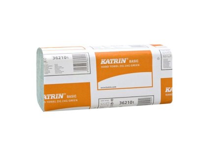 Papierové utierky, Z ohyb, 1 vrstvové, KATRIN, zelené