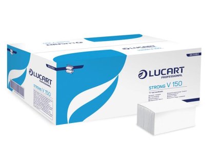 Papierové utierky, V/Z ohyb, 2 vrstvové, LUCART "Strong", optimum biele