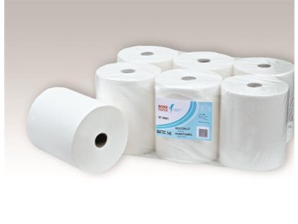 Papierové utierky, kotúčové, 2 vrstvové, LUCART "Strong 140 A", biele