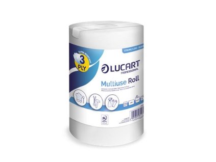 Papierové utierky, v kotúči, univerzálne, vnútorné dávkovanie, 3-vrstvové, LUCART "Cash and Carry Strong 3.250"