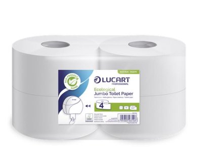 Toaletný papier, 2-vrstvový, 120 m, priemer 19 cm, LUCART "Cash and Carry Jumbo 19J4", biela
