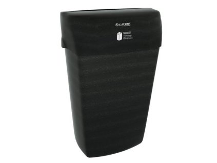 Odpadkový kôš, pripevniteľný na stenu, 23 l, LUCART "Eco Natural", čierna
