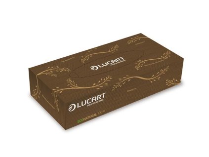 Kozmetické utierky, 2-vrstvové, 100 ks, LUCART "Eco Natural", hnedá