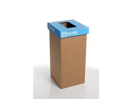 Smetný kôš na triedenie odpadkov,recyklovaný, anglický nápis, 20 l, RECOBIN "Mini", modrý