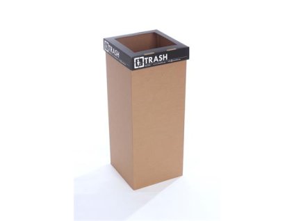 Smetný kôš na triedenie odpadkov, recyklovaný, anglický nápis, 60 l, RECOBIN "Slim", čierny