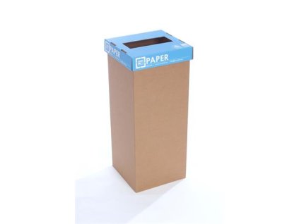 Smetný kôš na triedenie odpadkov, recyklovaný, anglický nápis, 60 l, RECOBIN "Slim", modrý