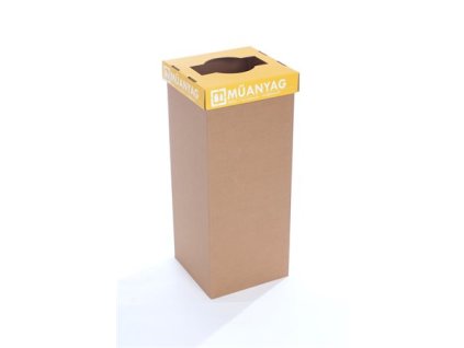 Smetný kôš na triedenie odpadkov, recyklovaný, 60 l, RECOBIN "Slim", žltý