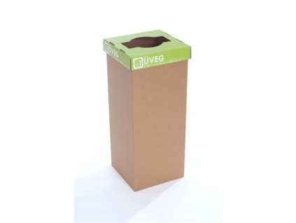 Smetný kôš na triedenie odpadkov, recyklovaný, 60 l, RECOBIN "Slim", zelený