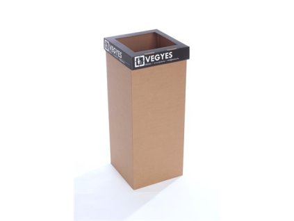 Smetný kôš na triedenie odpadkov, recyklovaný, 60 l, RECOBIN "Slim", čierny