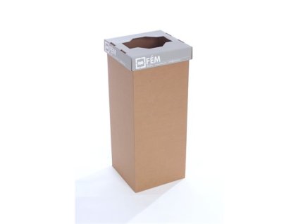 Smetný kôš na triedenie odpadkov, recyklovaný, 60 l, RECOBIN "Slim", sivý