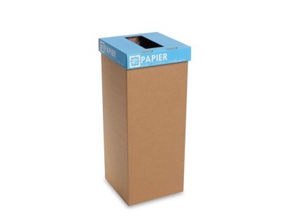 Odpadkový kôš na triedenie odpadkov, recyklovaný, SK popis, 60 l, RECOBIN "Office", modrá