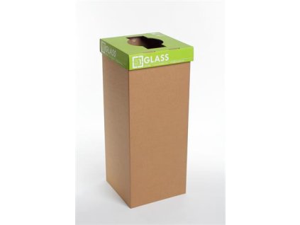 Odpadkový kôš na triedenie odpadkov, recyklovaný, anglický popis, 60 l, RECOBIN "Office", zelená