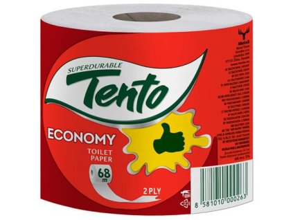 Toaletný papier, 2-vrstvový, 36 kotúčov, TENTO "Economy", prírodná