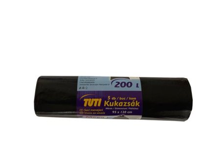 Vrecia na odpadky, 200 l, 5 ks, "Extra silné"