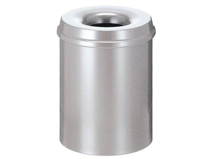 Smetný kôš, ohňuvzdorný, strieborný 15l