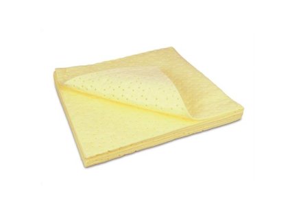 Univerzálna savá utierka na olej a vodu, v hárkoch, 100 listov, 40x40 cm, ZETSORB, žltá
