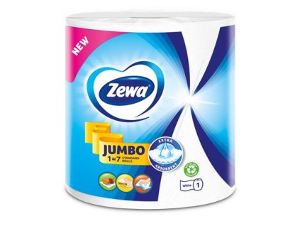 Papierové utierky, kotúčové, 325 útržkov, ZEWA "Jumbo White"