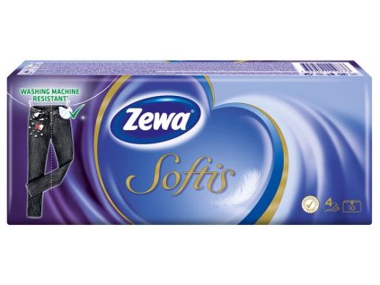 Papierové vreckovky, 4-vrstvové, 10x9 ks, ZEWA "Softis", klasický