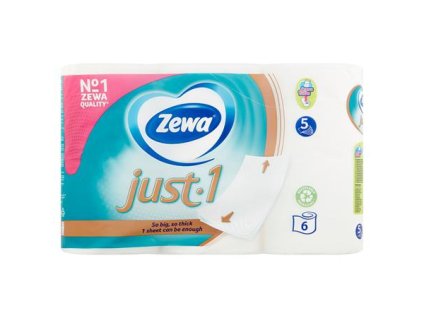 Toaletný papier, 5 vrstvový, malý kotúč, 6 kotúčov, ZEWA "Just1"