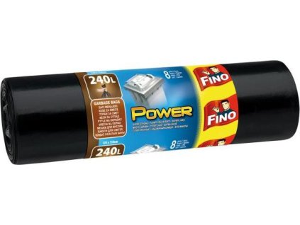 Vrecia zaväzovacie FINO Power 240 ?, 45 mic., 120 x 150 cm, čierne (8 ks)