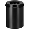 Smetný kôš, ohňuvzdorný, čierny, 15l
