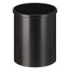Smetný kôš, kovový, okrúhly, čierny, 15l