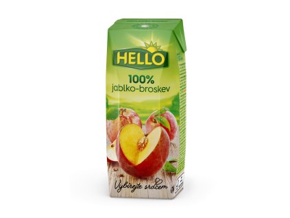 jablko broskev 100 Hello 250ml P