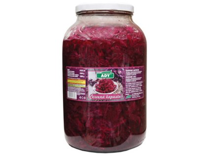 Kapusta červená v sladkokyslom náleve 3720ml Ady
