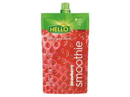 hello smoothie jahoda 200 ml kapsicka