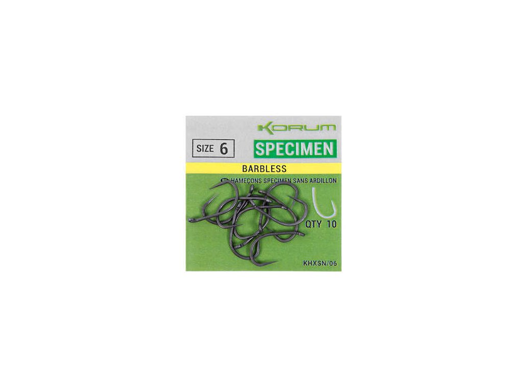 Korum XPERT SPECIMEN BARBLESS HOOKS - SIZE 14HBKfishing
