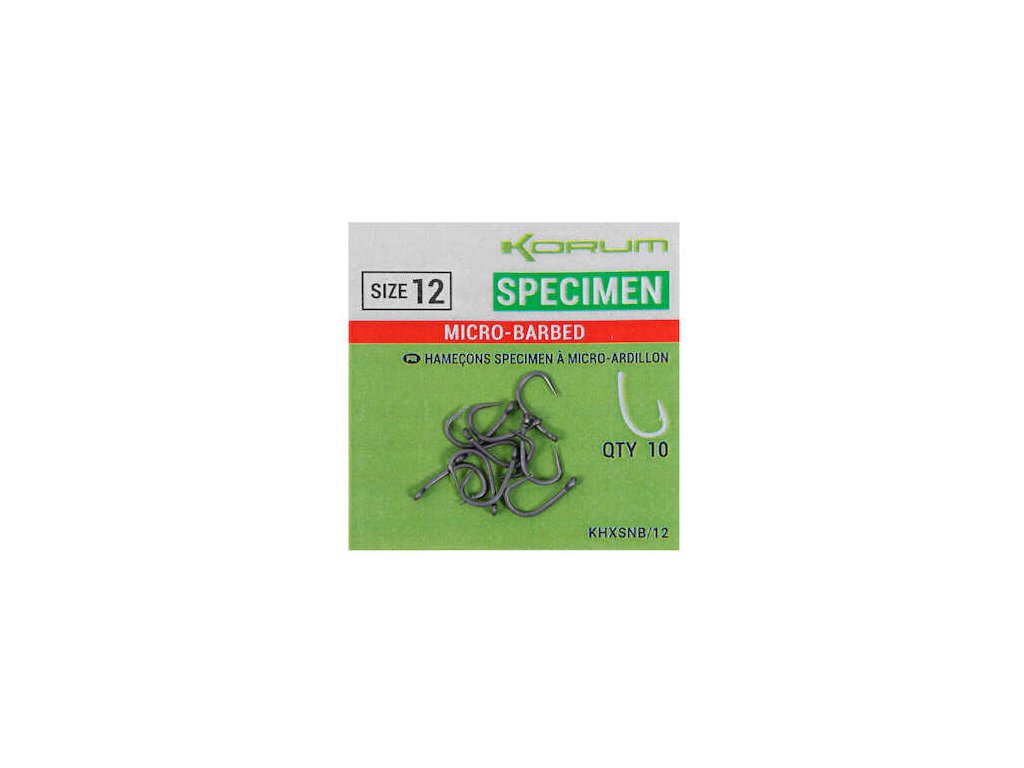 Korum XPERT SPECIMEN MICRO BARBED HOOKS - SIZE 8HBKfishing