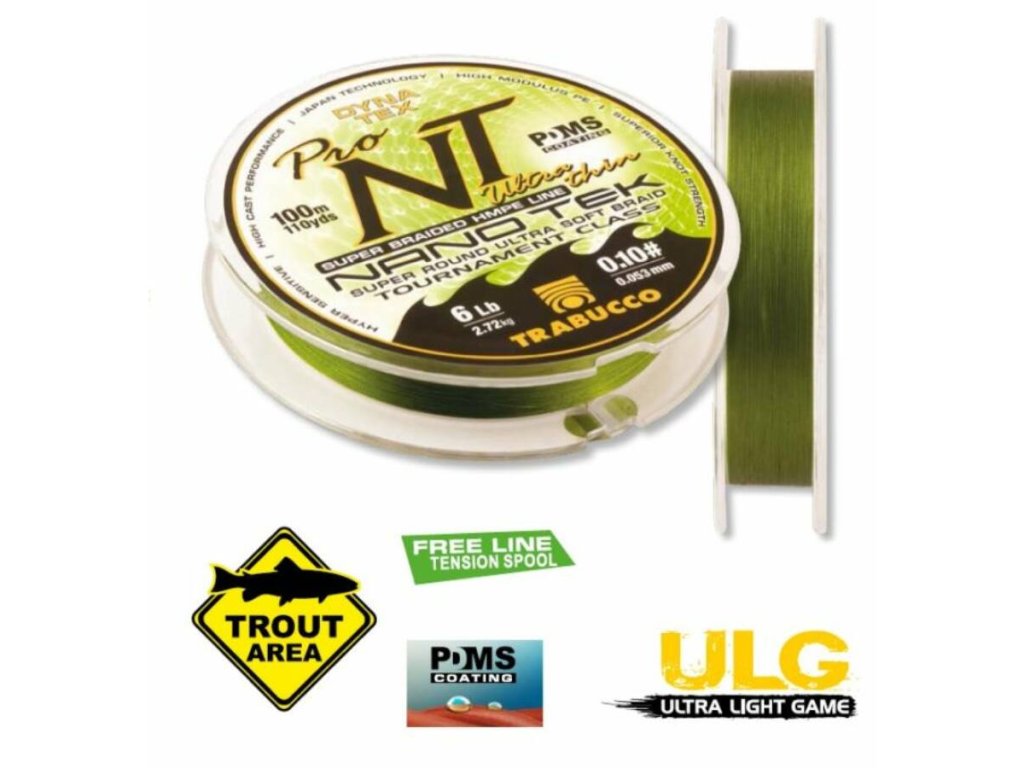 Trabucco DYNA-TEX PRO NANO TEK ULTRA THIN 100 M 0,053 MMHBKfishing