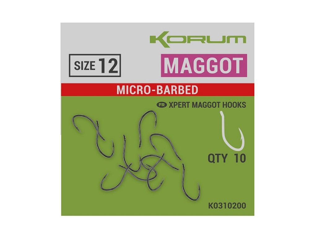 Korum XPERT MAGGOT  BARBED HOOKS - SIZE 16HBKfishing