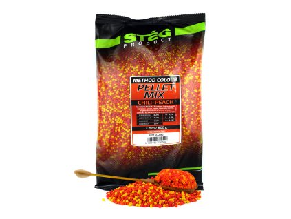 Stég Pellet Mix 3mm 800g Chili-PeachHBKfishing