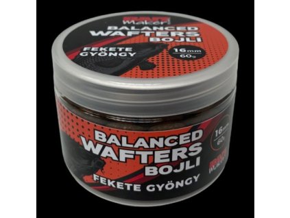 BAIT MAKER BALANCED WAFTER BOJLI FEKETE GYÖNGY 16 MMHBKfishing