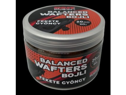 BAIT MAKER BALANCED WAFTER BOJLI FEKETE GYÖNGY 20 MMHBKfishing