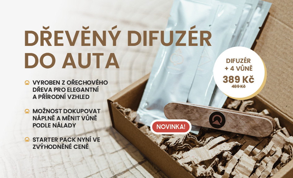 Dřevěný difuzér do auta