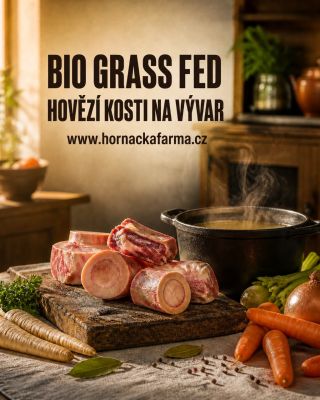 🥣 Poctivý domácí vývar začíná u kvalitních kostí. BIO hovězí kosti na vývar z naší farmy jsou ideální základ pro silný,...