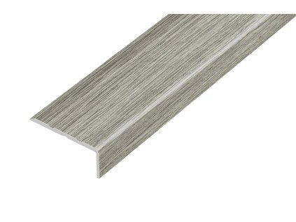 AP5 schodová lišta samolepící, hliník + fólie dub šedorýnský, 10 mm, 2,7 m