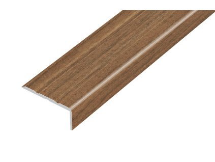 AP5 schodová lišta samolepící, hliník + fólie ořech sv., 10 mm, 2,7 m
