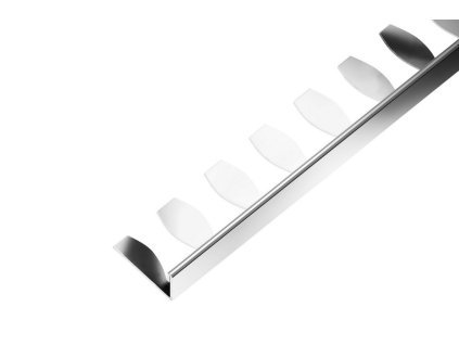 SP1 ohýbací ukončovací lišta L, nerez V2A, FLOPPY TRIM, lesk, 25 mm, 3 m
